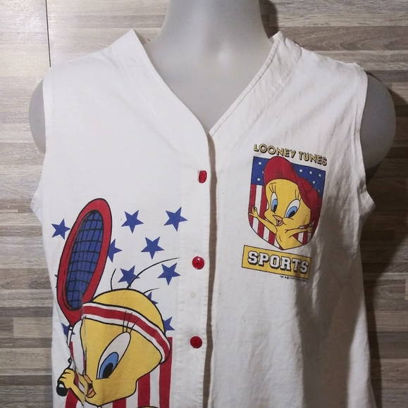 1996  Looney Tunes Sports Vest Tweety - Picture 1 of 8